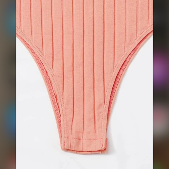 TIE FRONT PEACH BODYSUIT - Picture 4 of 5